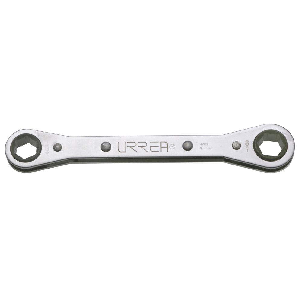 Llave de estrías pulido espejo plana de matraca métrica, 12 puntas, 10 x 13 mm Urrea