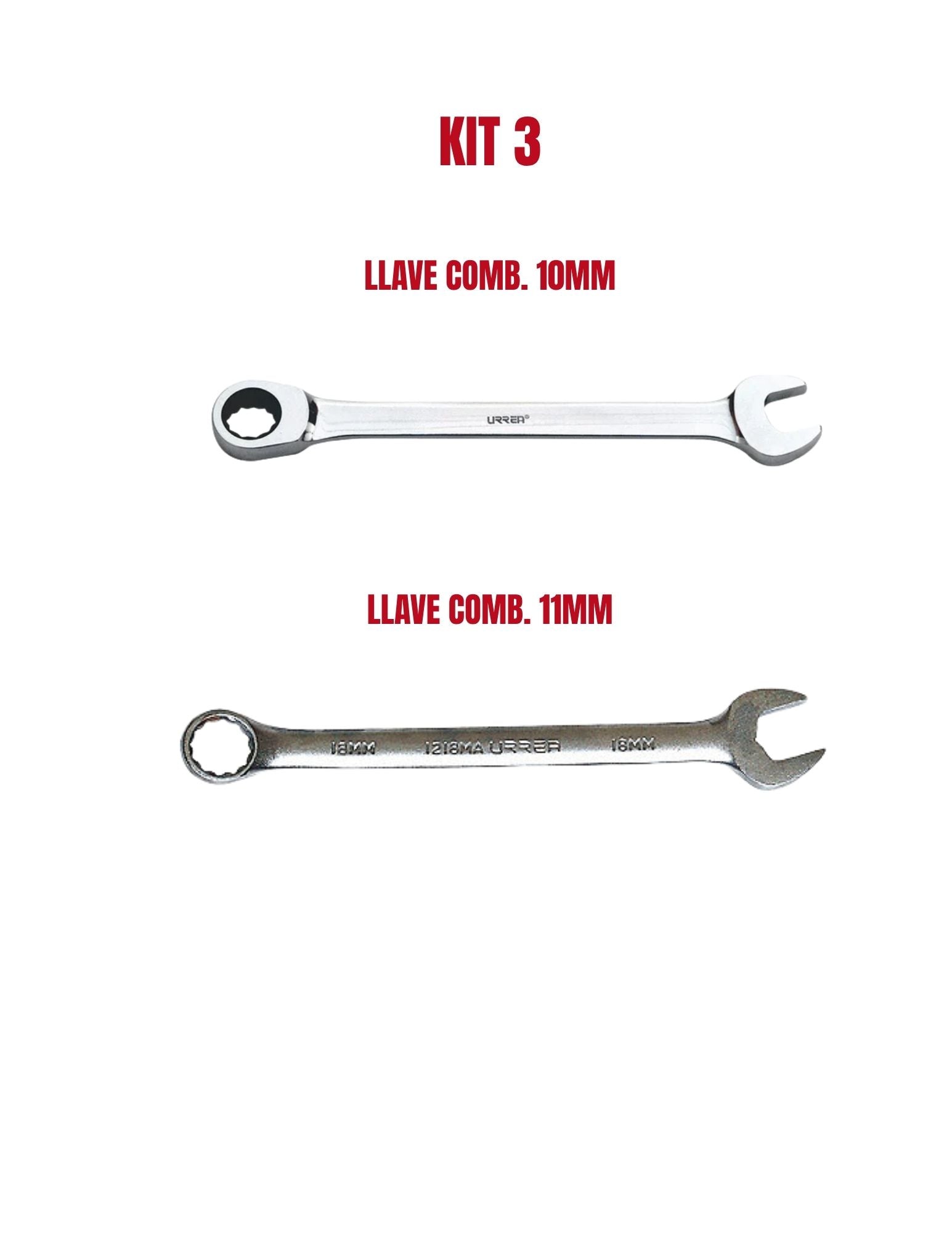 Kit 3 de Llaves Urrea