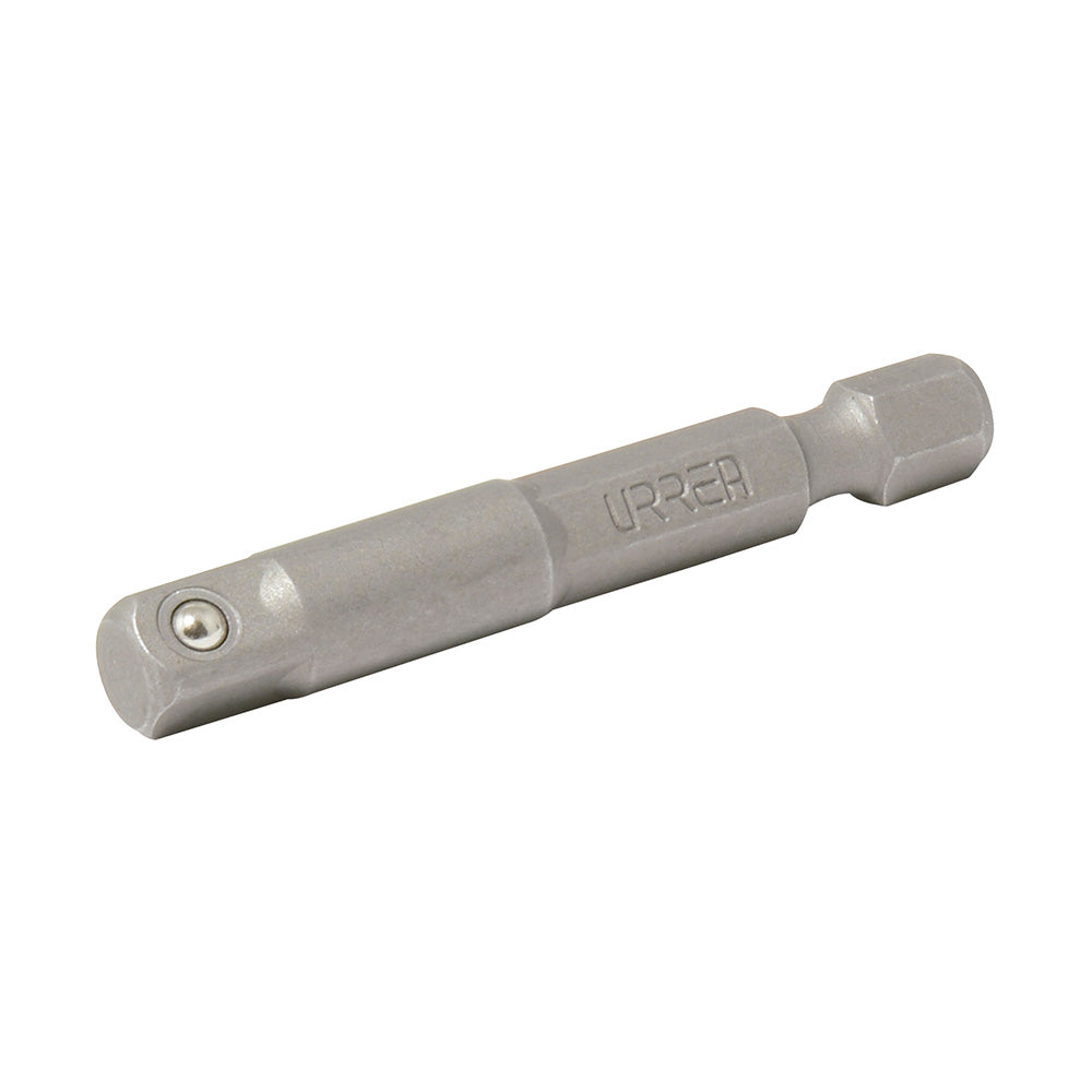 Adaptador con balín para dados cuadro hembra de 1/4", hexágono de 1/4" x 2" Urrea
