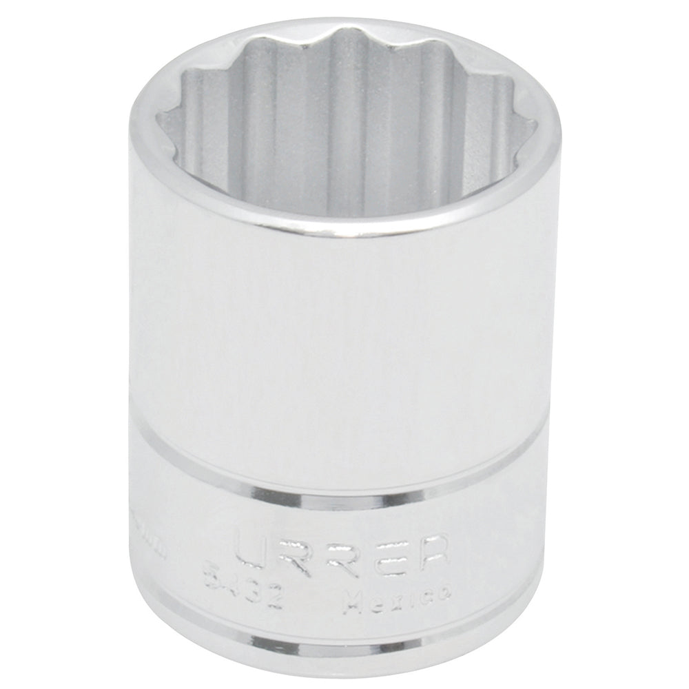 Dado cuadro de 1/2", 12 puntas, en pulgadas, 31/32" Urrea
