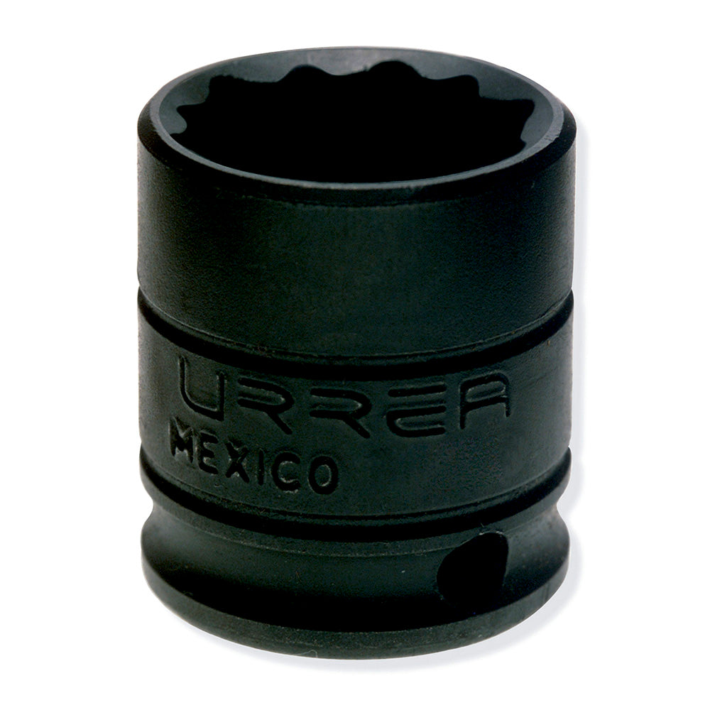 Dado de impacto cuadro de 3/8", 12 puntas, en pulgadas, 1/2" Urrea
