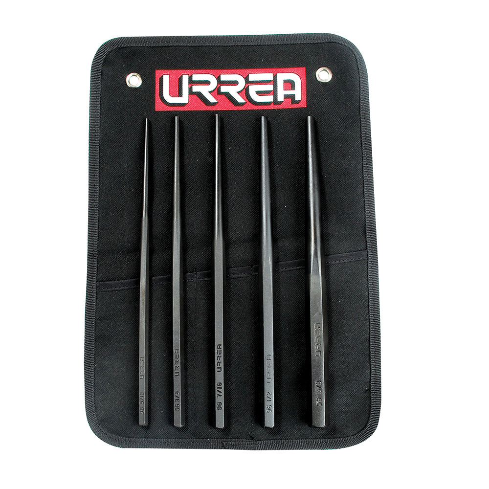 Juego de punzones guía botador largos, 5 piezas Urrea
