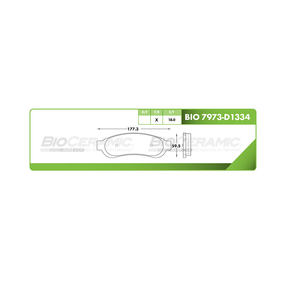 Balata Trasera Bioceramic 7973 D1334