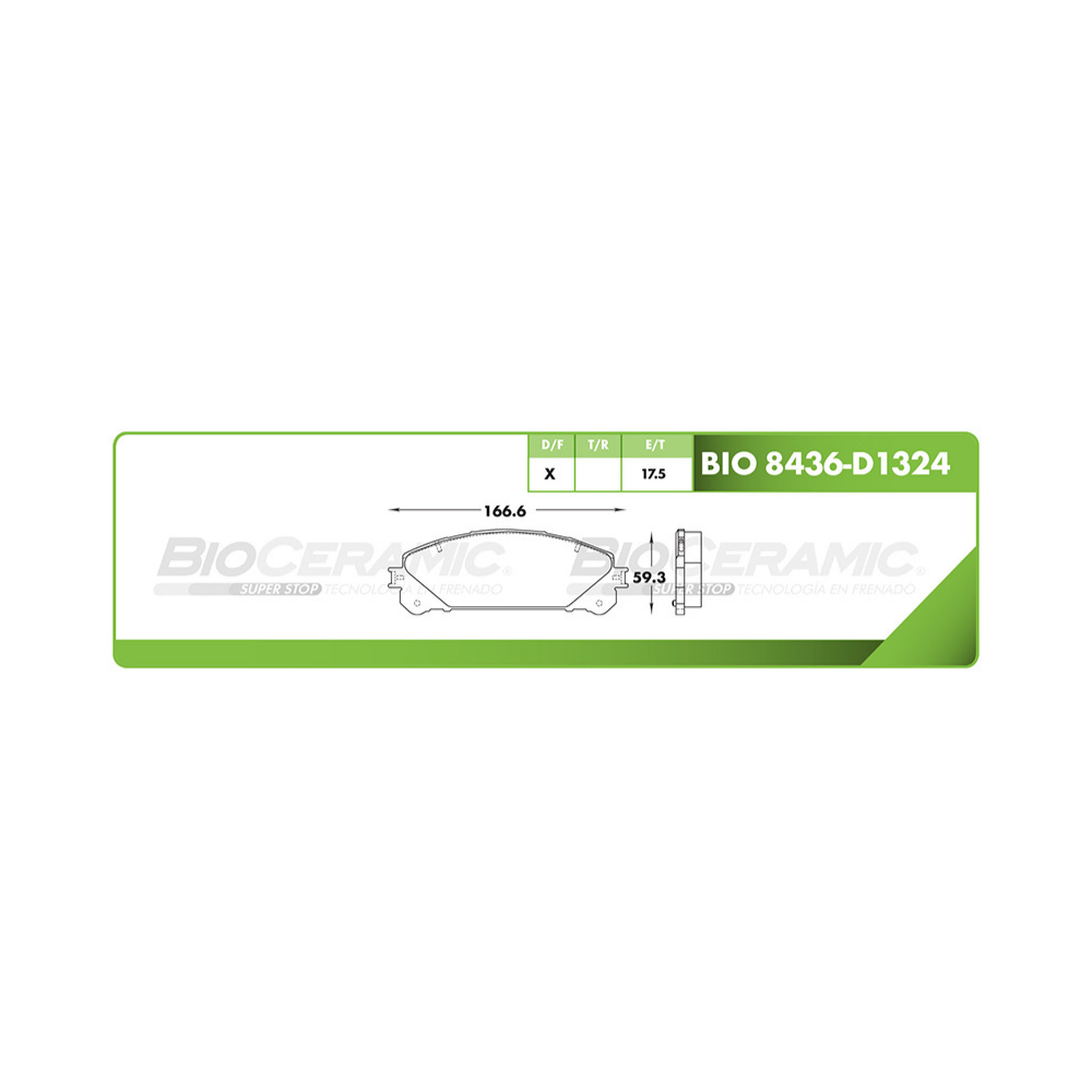 Balata Delantera Bioceramic 8436 D1324