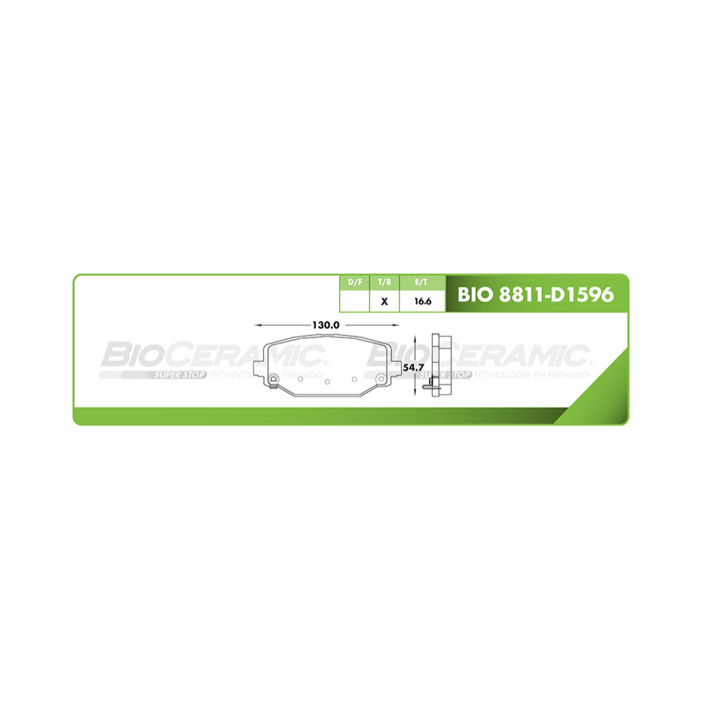 Balata Trasera Bioceramic 8811 D1596