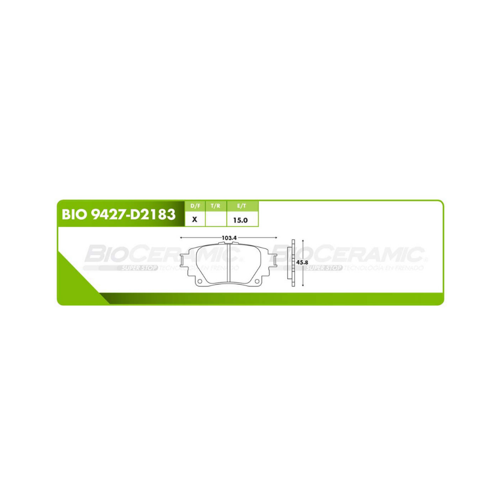 Balata Bioceramic 9427 D2183 – Refaccionaria Ruiz