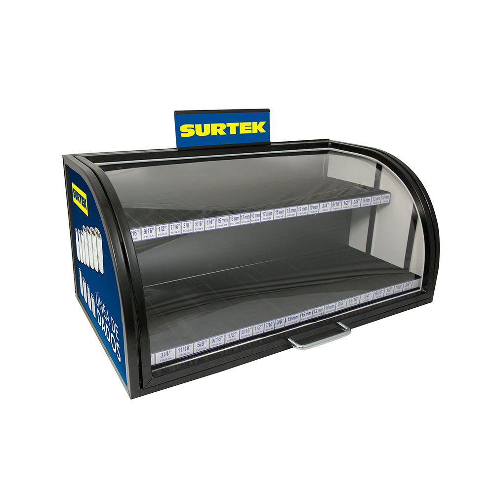 Rack despachador de mostrador para dados 63.5 x 30.5 x 32.3 cm Surtek