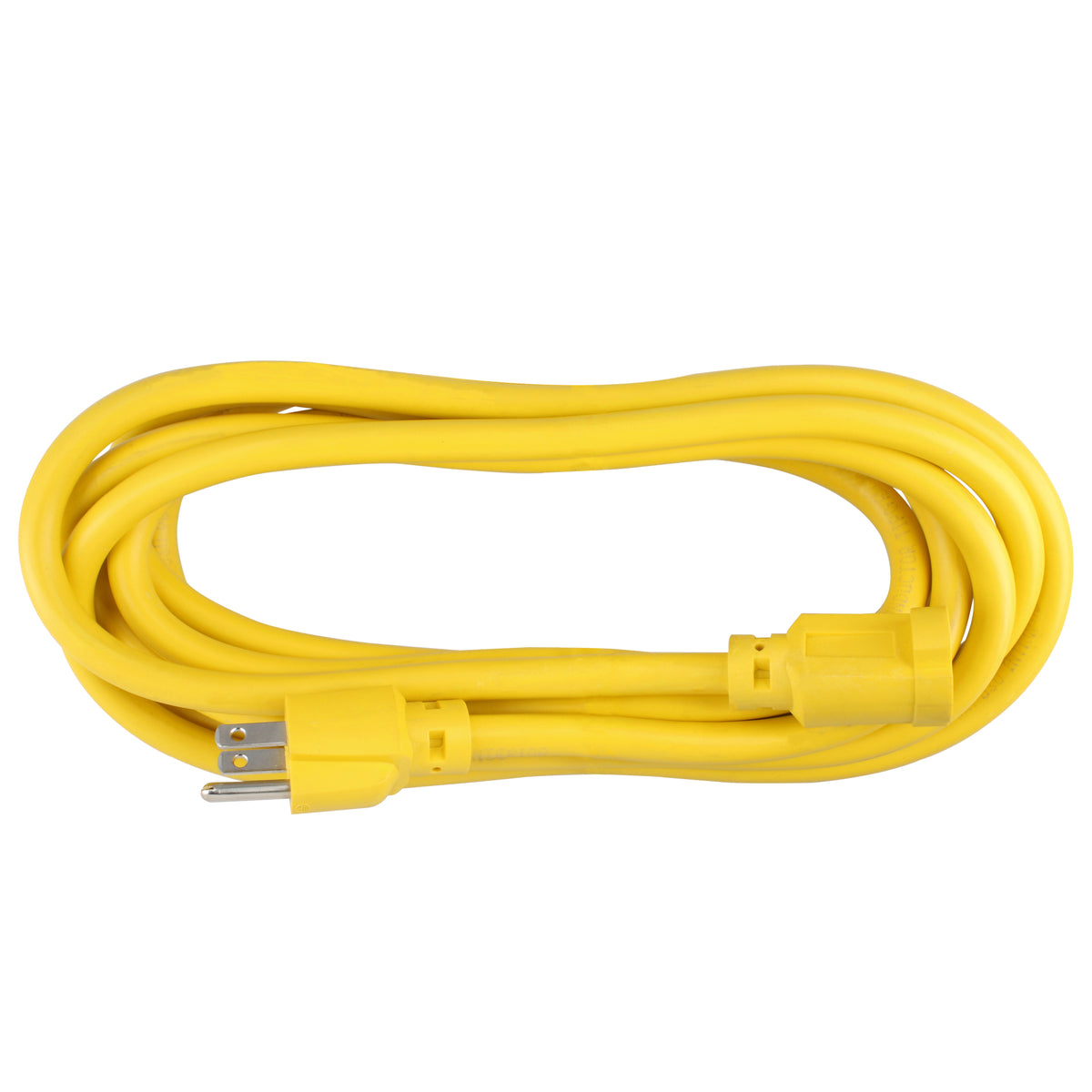 Extensión eléctrica uso extra rudo aterrizada color amarillo, 30 m Surtek
