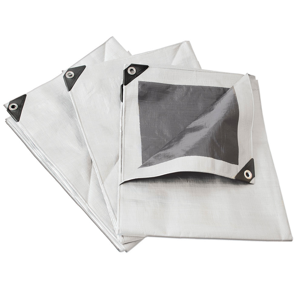 Lona de polietileno reforzada color blanco, 5 x 6 m Surtek