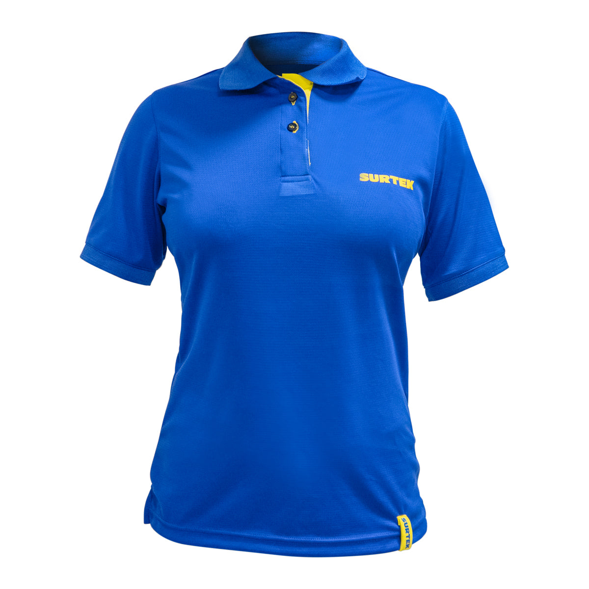 Playera tipo polo dry fit para dama color azul talla M Surtek