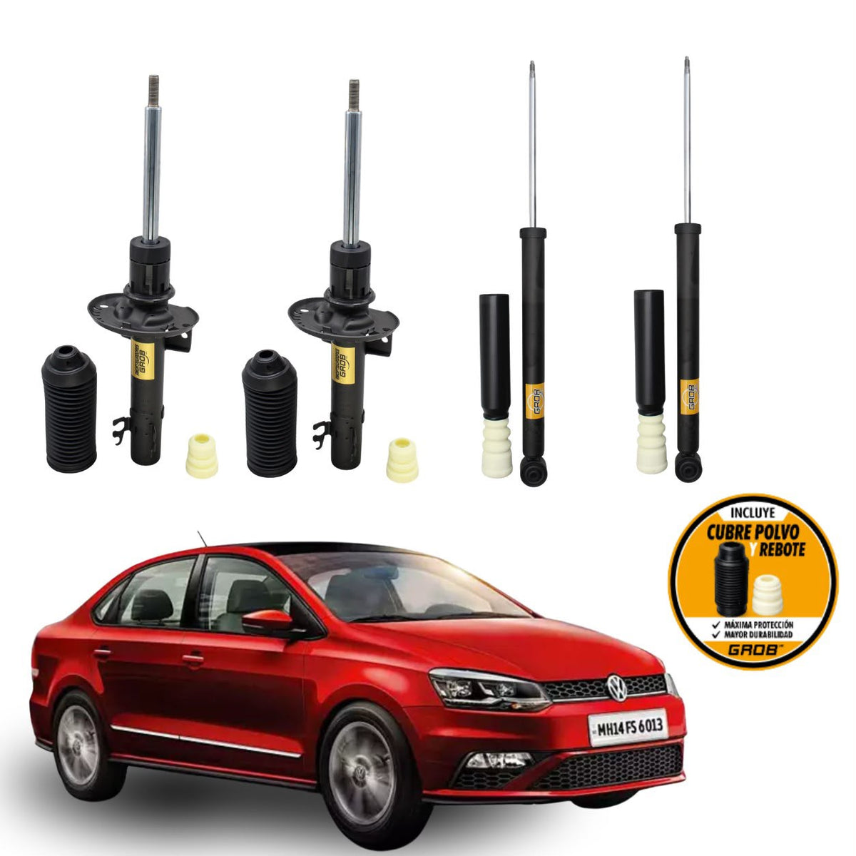 Kit 4 Amortiguadores Delanteros y Traseros Volkswagen Vento 2014-2022