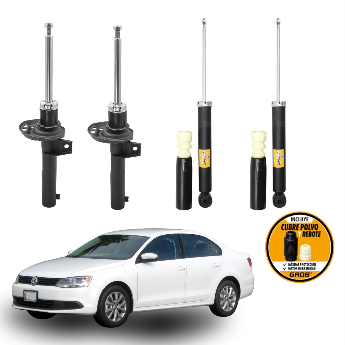 Kit 4 Amortiguadores Delanteros y Traseros Volkswagen Jetta A6 2010-2018