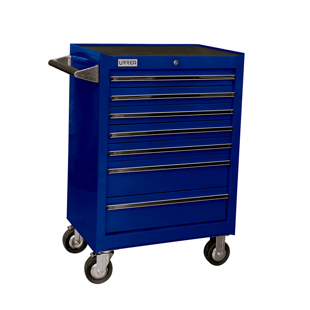 Gabinete móvil 7 gavetas color azul serie X 27" Urrea