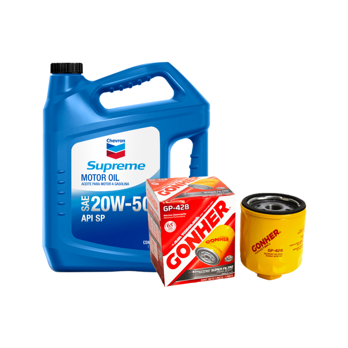 Kit Aceite Chevron y Filtro Gonher Gp-428 | 5L